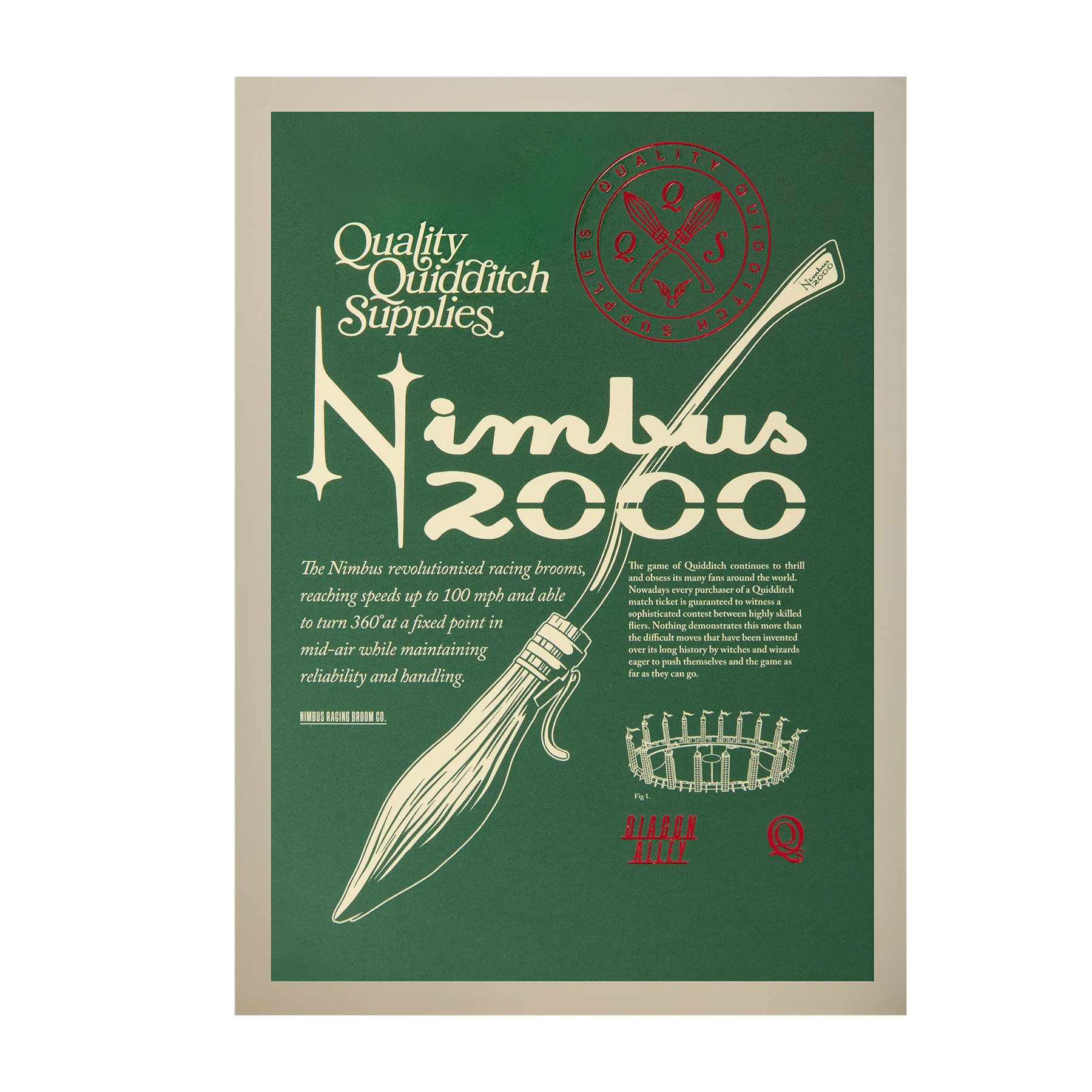Nimbus 2000 Art Print – Harry Potter Shop US Nimbus 2000 Art Print – Harry Potter Shop US