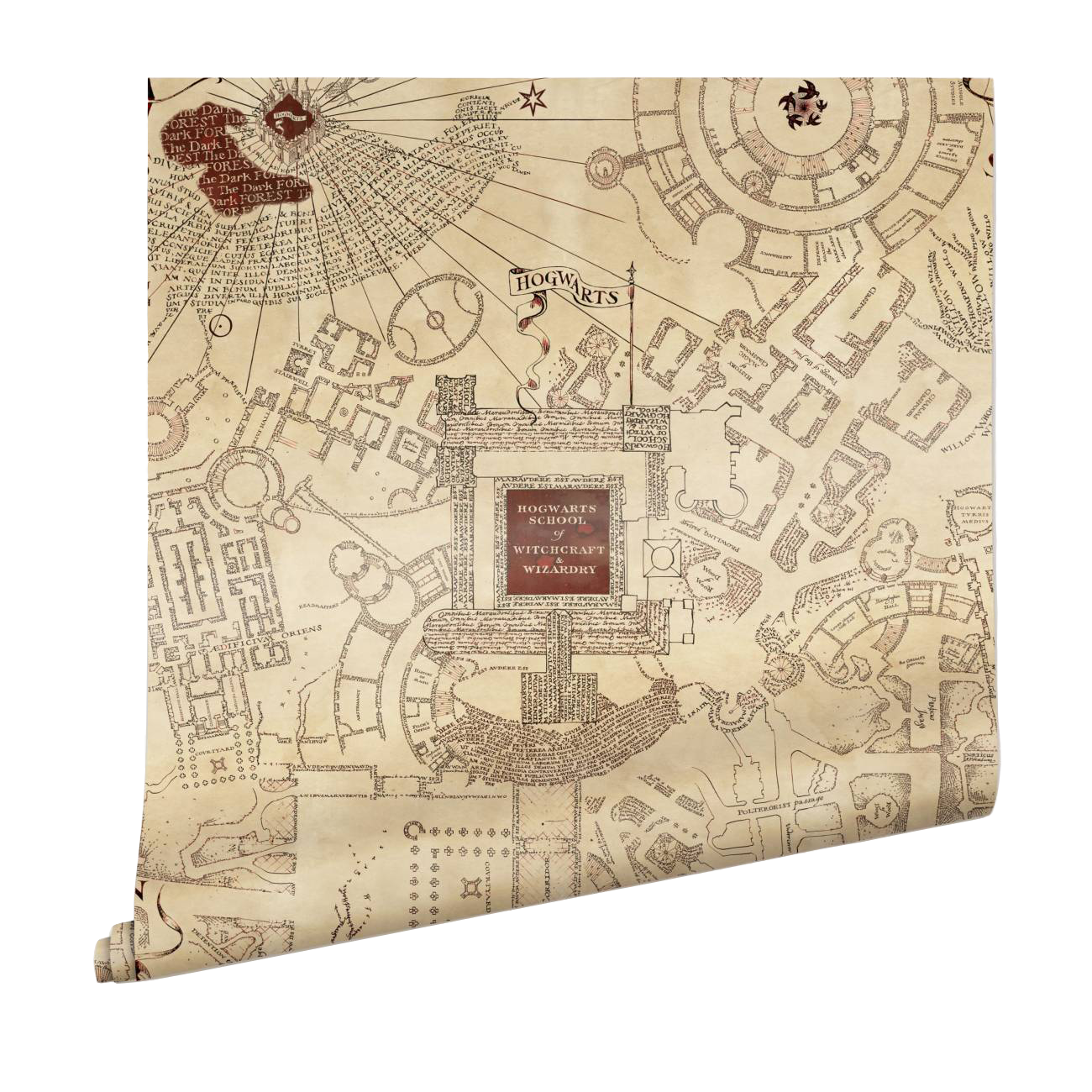 Marauder's Map MinaLima Wallpaper | Harry Potter Shop US marauder-s-map-minalima-wallpaper-harry-potter-shop-us