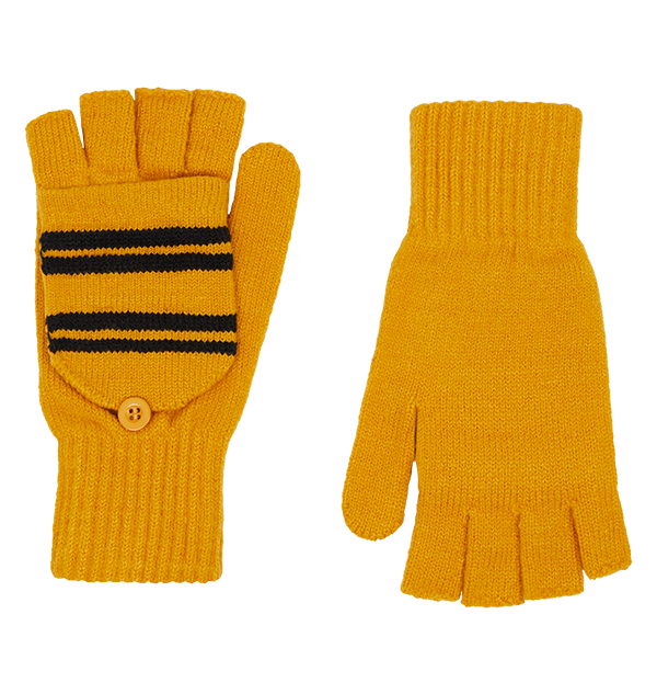 hufflepuff handschuhe Hufflepuff Knitted Mitten Capped Gloves