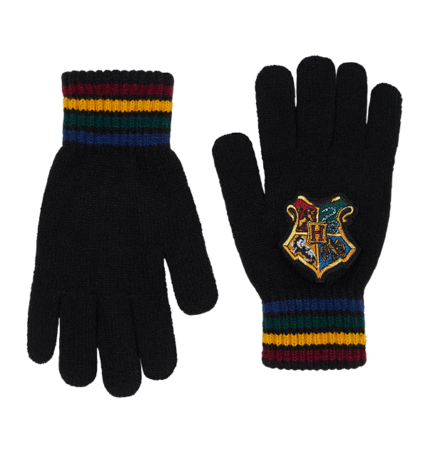 harry potter handschuhe Hogwarts School Crest Knitted Gloves