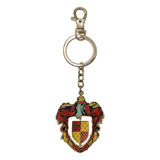 Keychain with a shield emblem design on a white background
