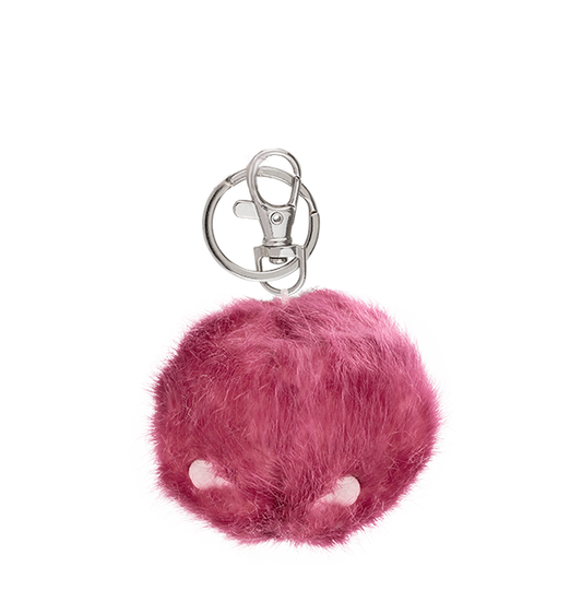 Pink Pygmy Puff Keyring