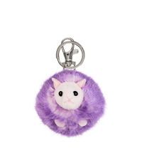 Purple Pygmy Puff Keyring