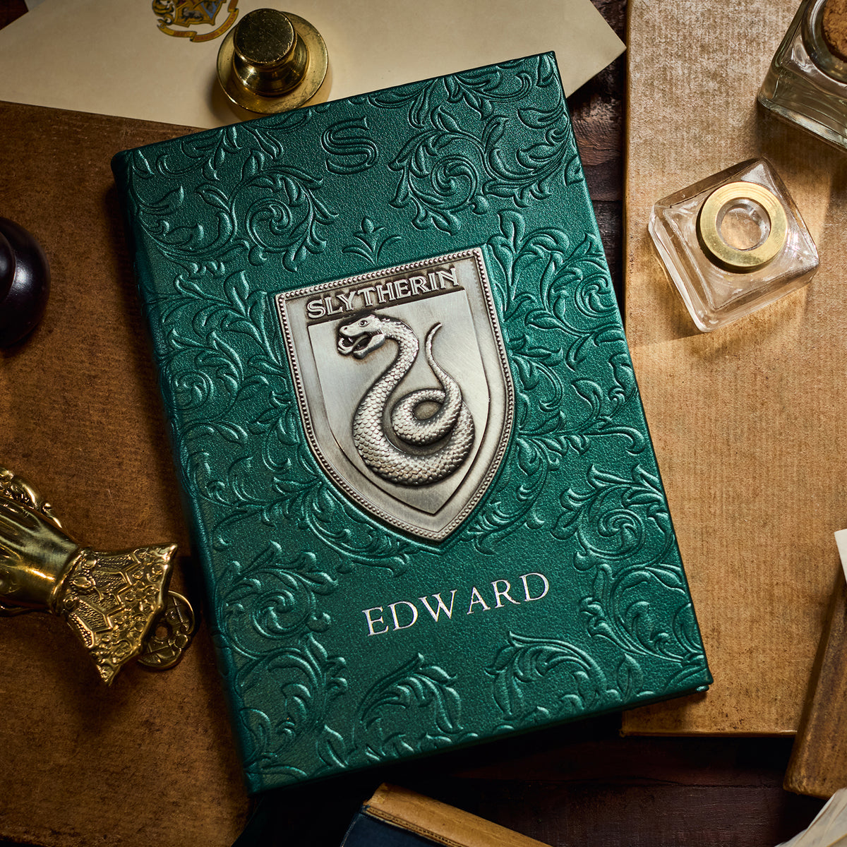 Personalized Slytherin Crest Notebook