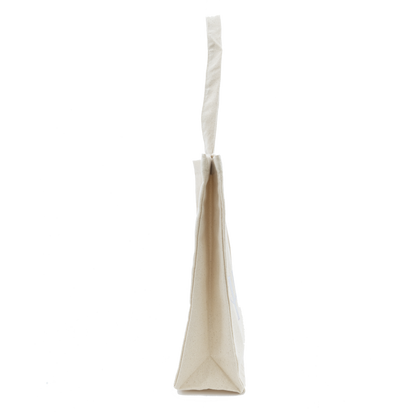 Beige hanging bag on a white background