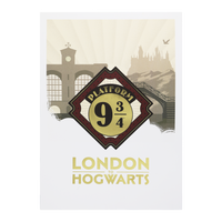 London to Hogwarts Print
