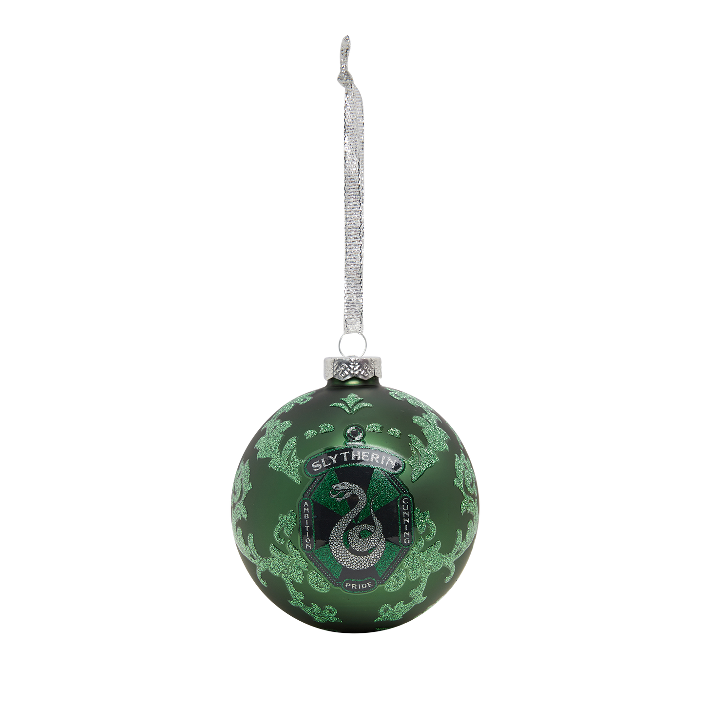 Slytherin Glitter Ornament