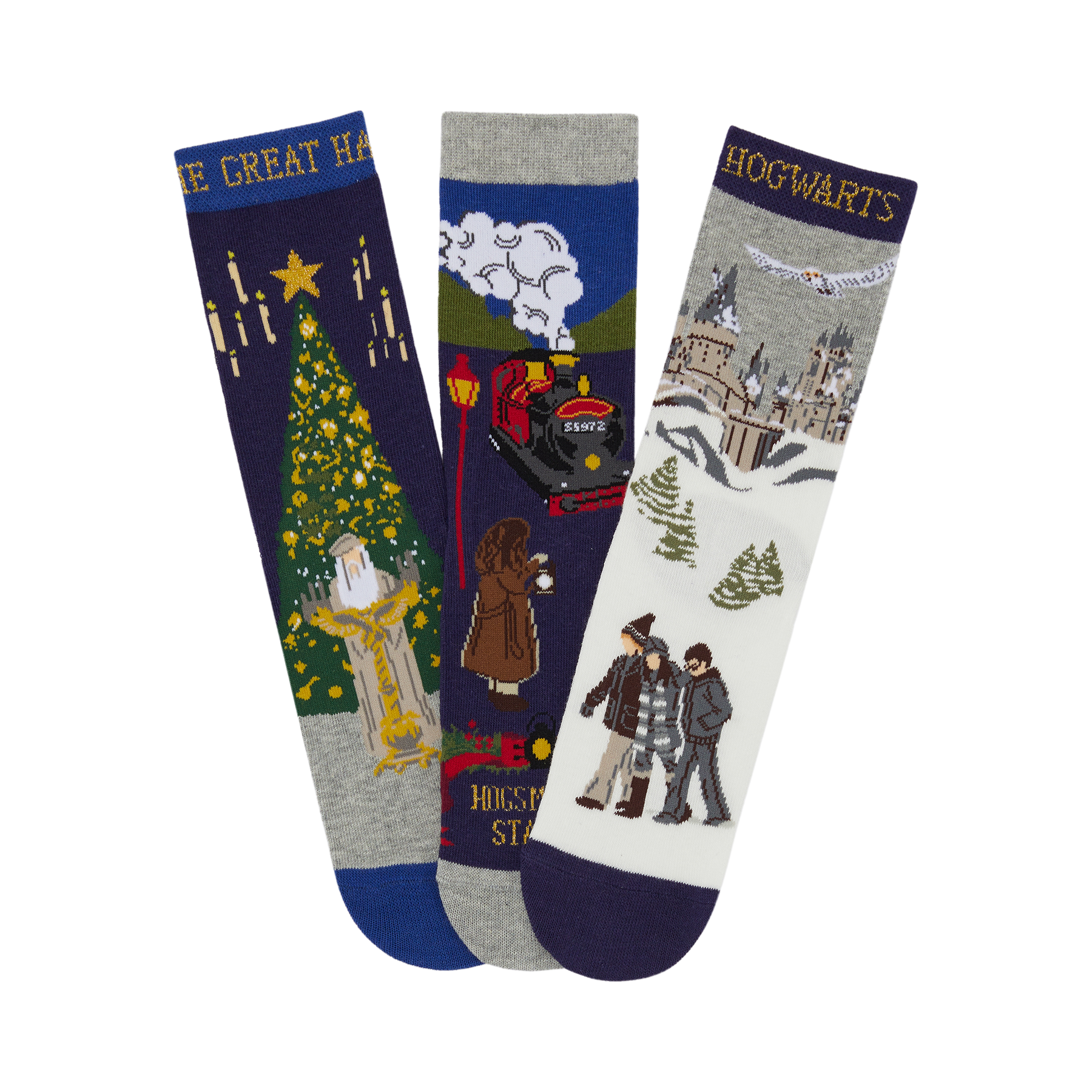 Hogwarts in the Snow 3 Pack Socks Set