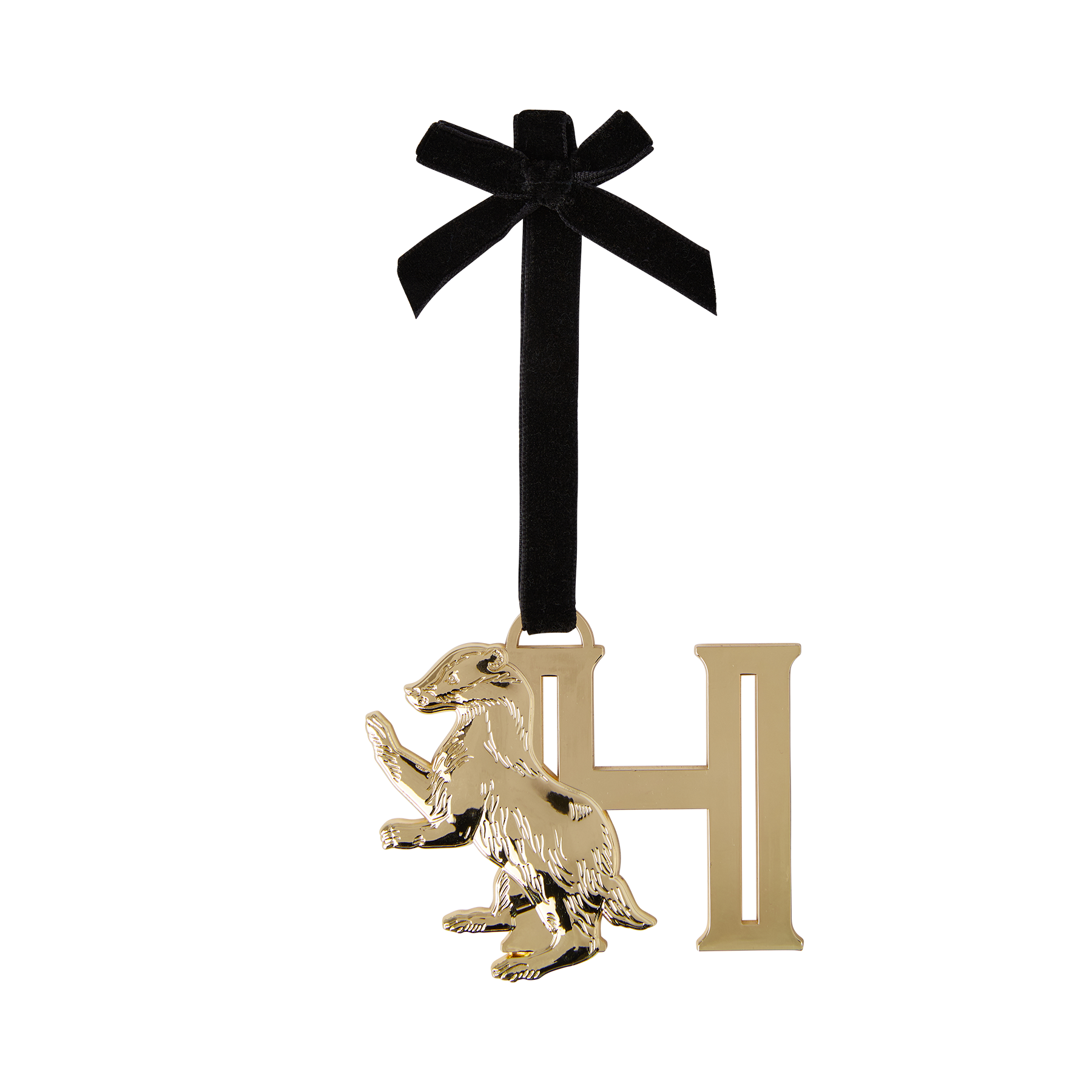 Hufflepuff 'H' Metal Ornament