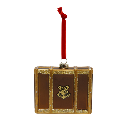 Hogwarts Trunk Glass Ornament