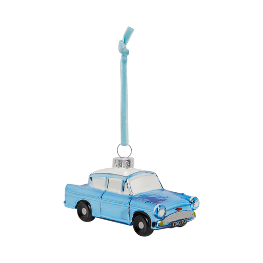 Ford Anglia Glass Ornament