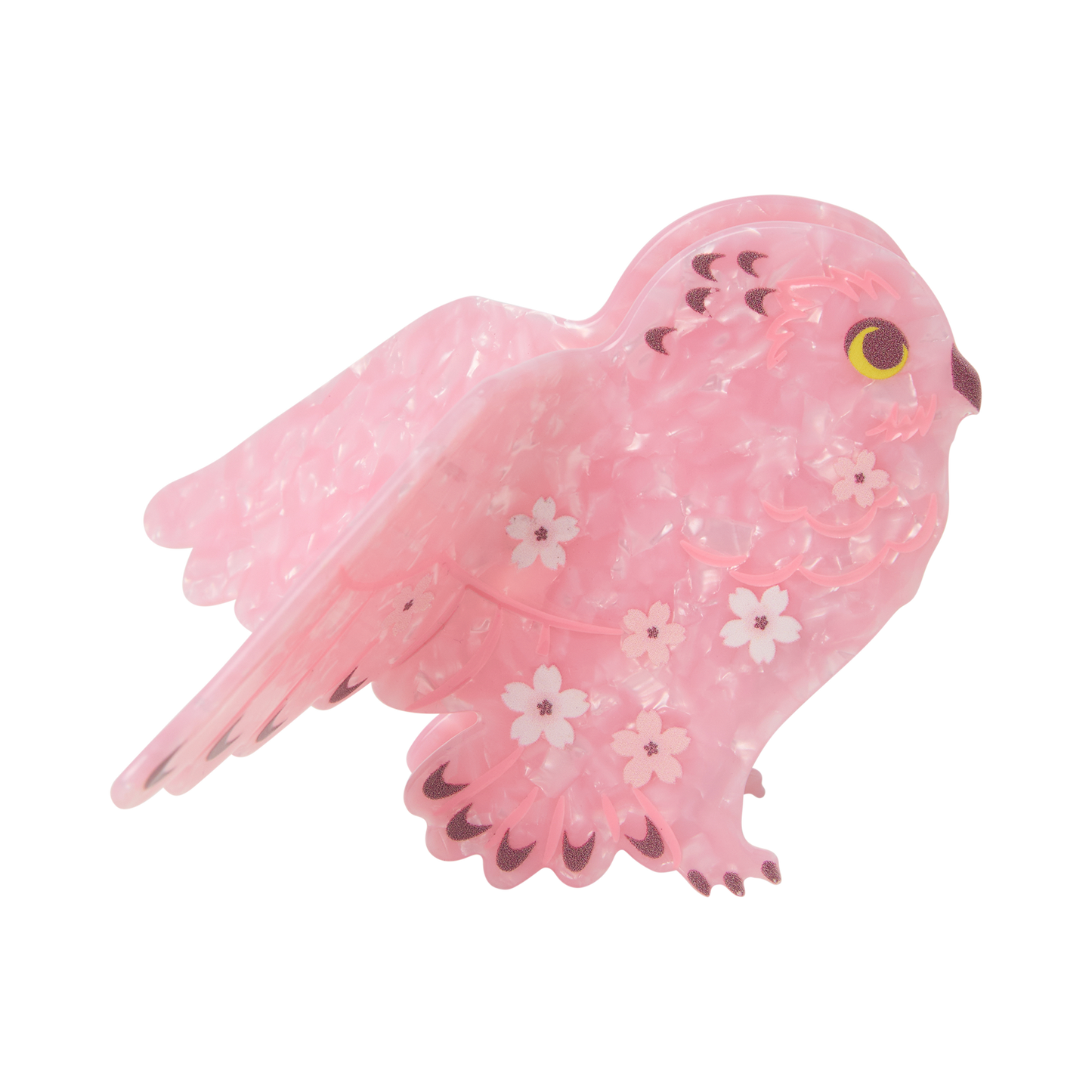 Sakura Owl Hair Clip
