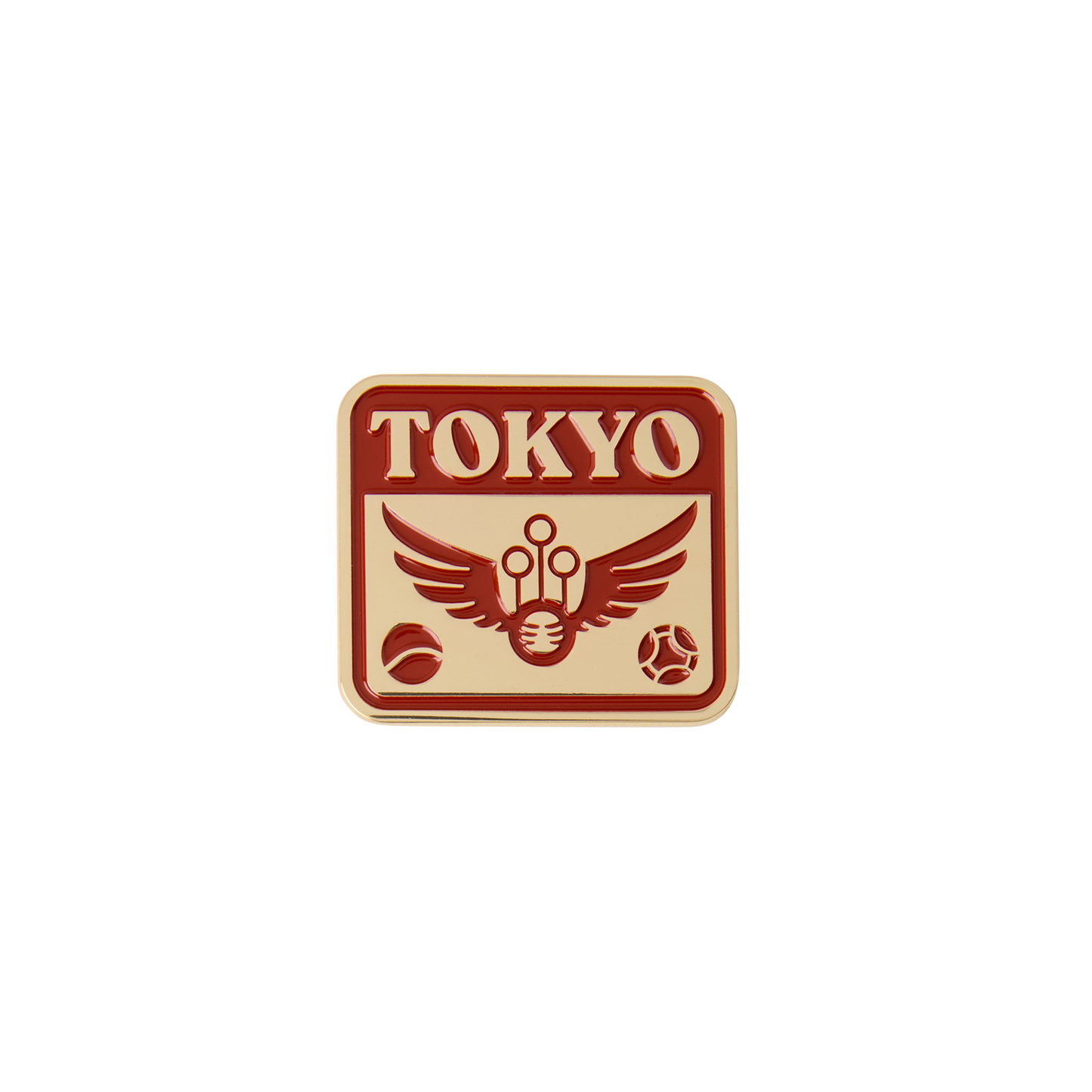 Quidditch logo with 'TOKYO' text and emblem on a gold and red background