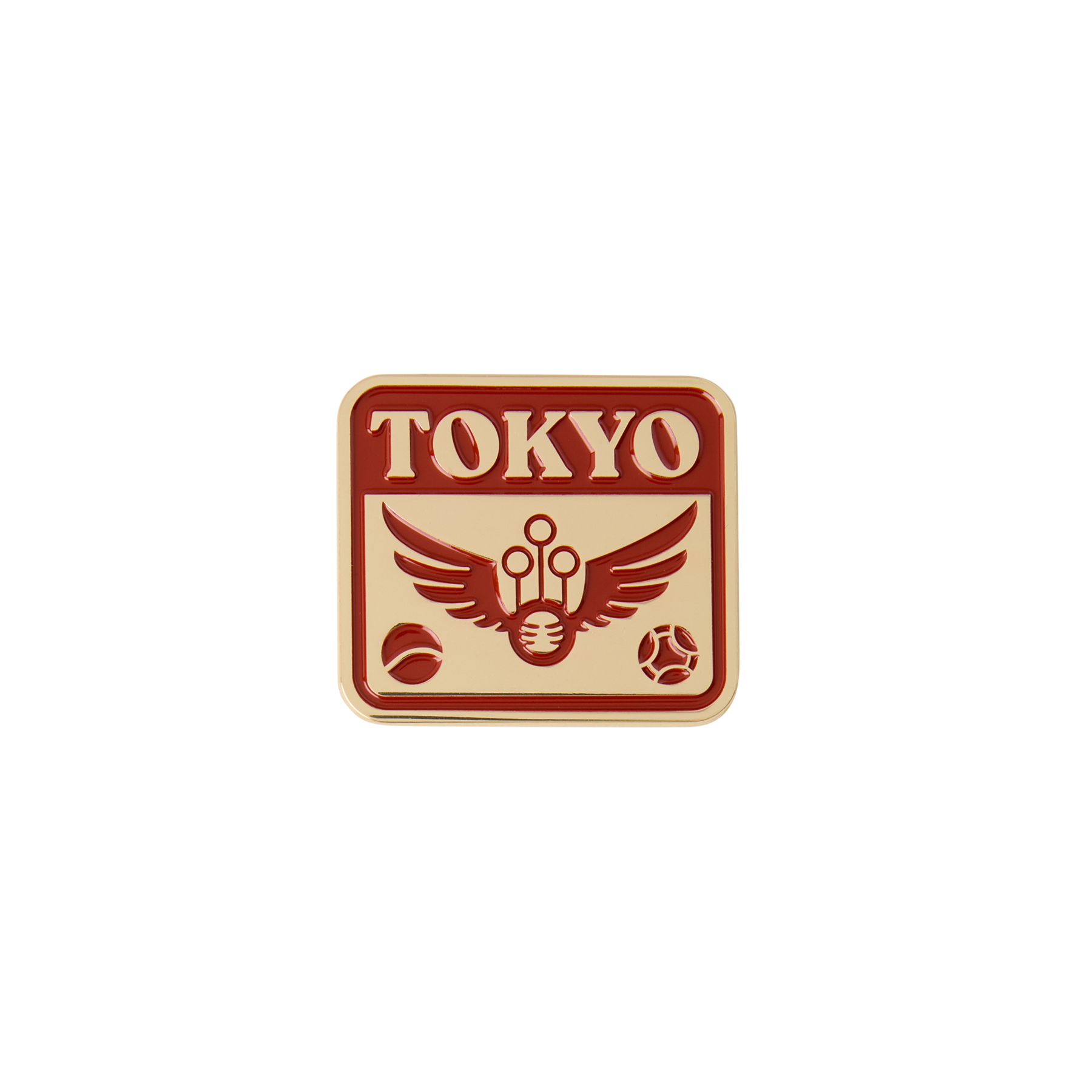 Quidditch logo with 'TOKYO' text and emblem on a gold and red background