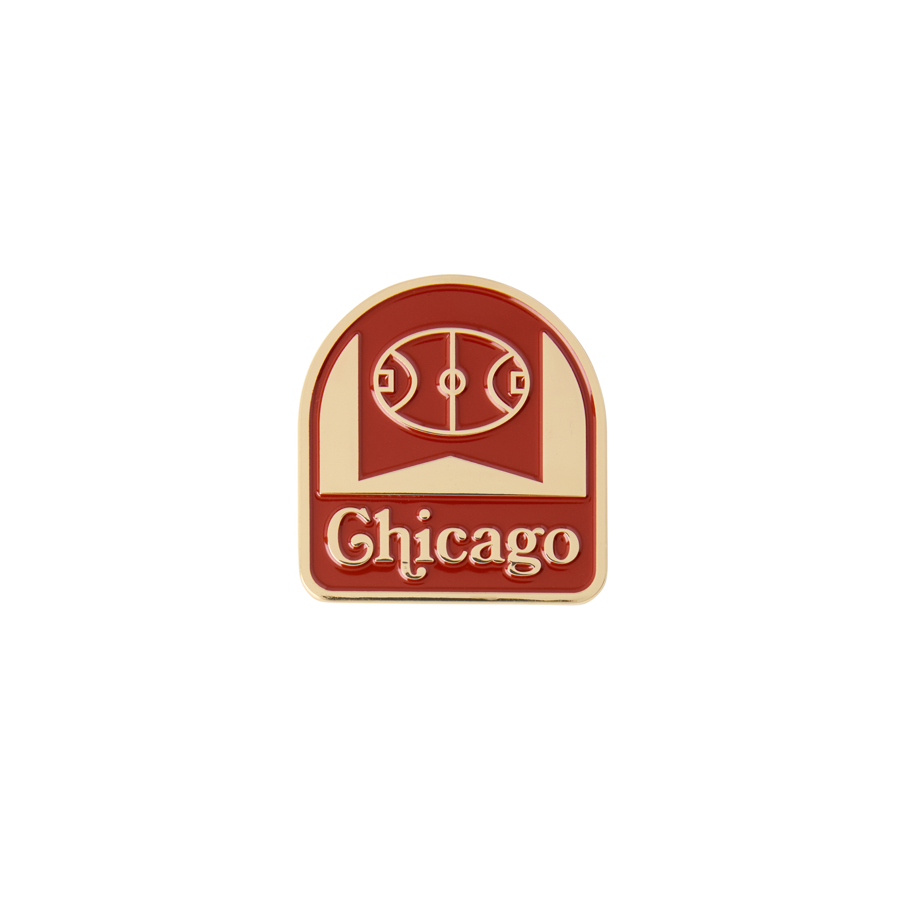 Quidditch magnet for the city of Chicago with a red and gold color scheme