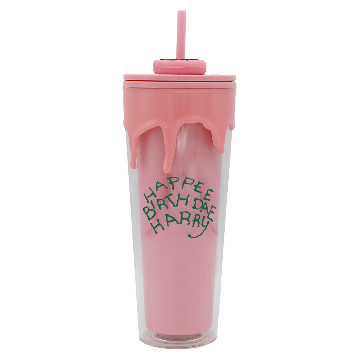 Happee Birthdae Cup & Straw