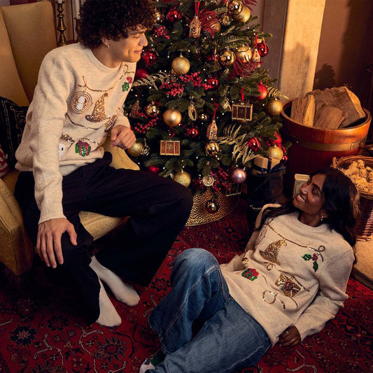 Hogwarts Christmas Sequin Knitted Sweater