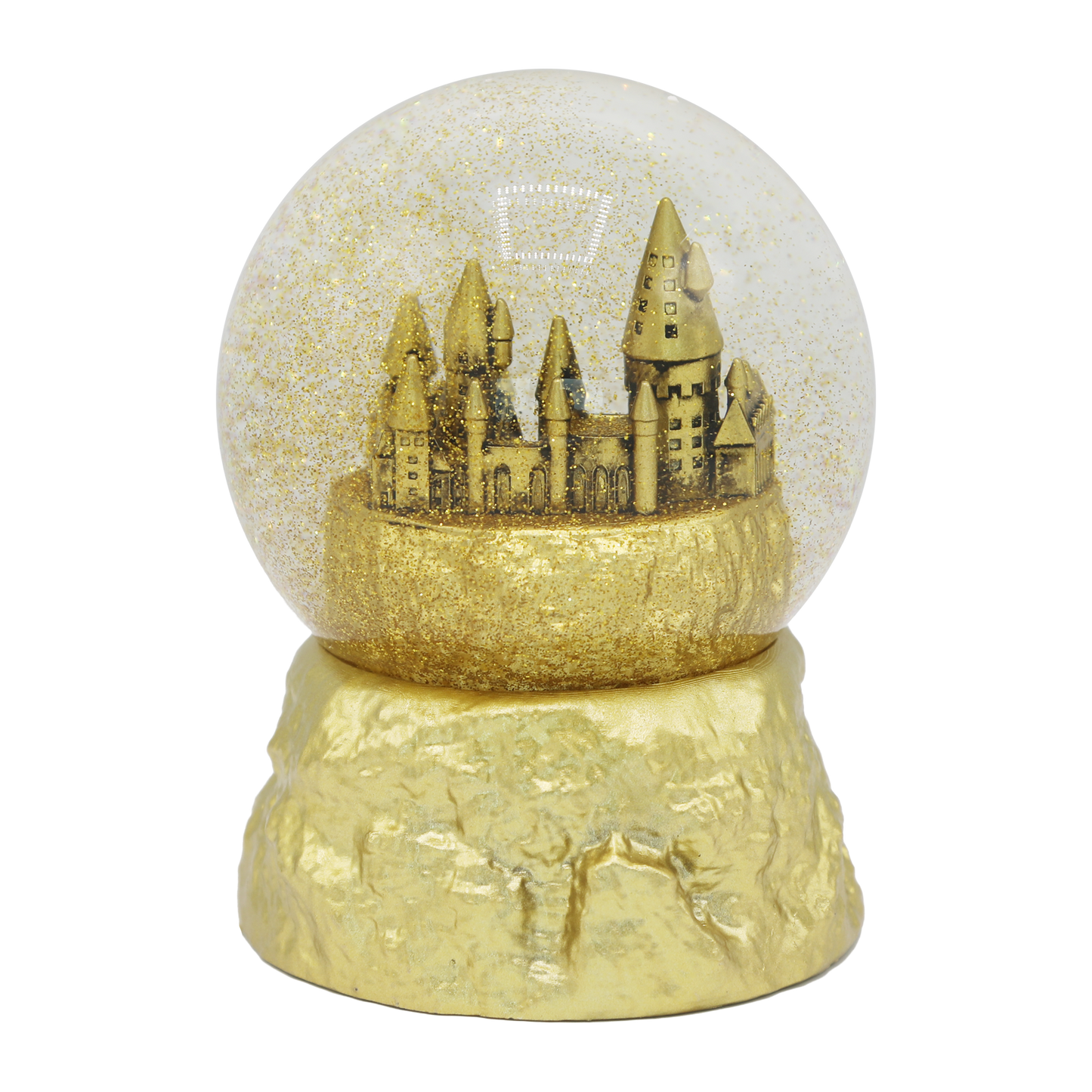 Hogwarts Christmas Gold Snow Globe