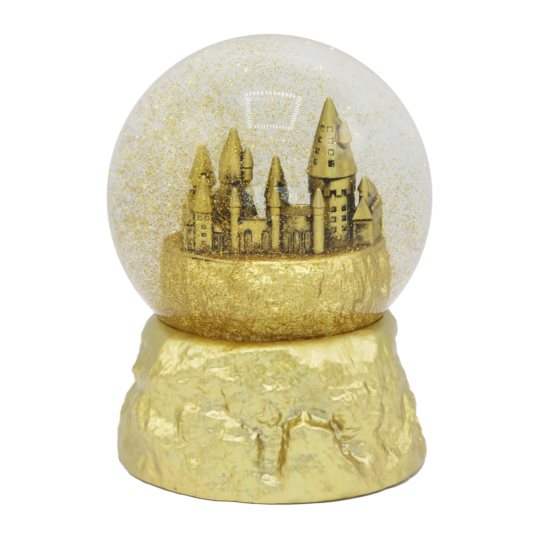 Hogwarts Christmas Gold Snow Globe