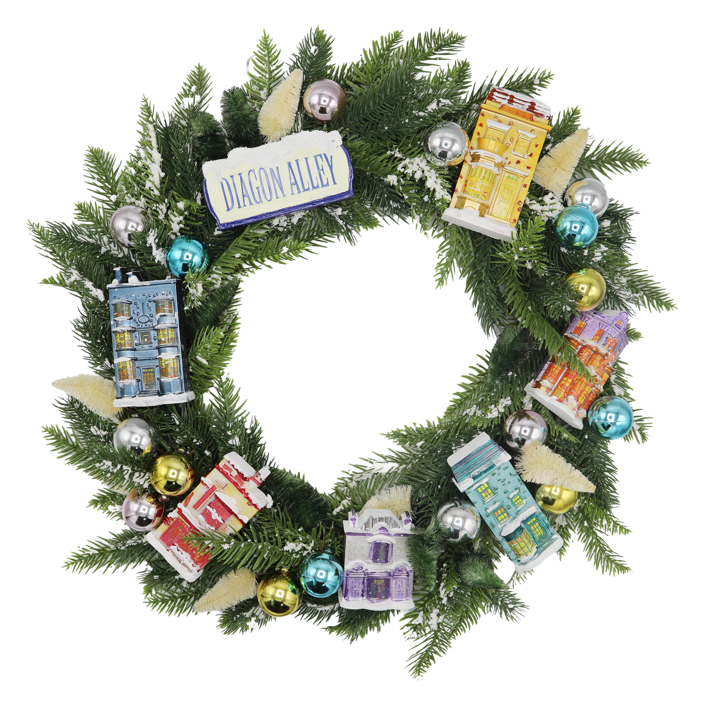Diagon Alley Christmas Wreath