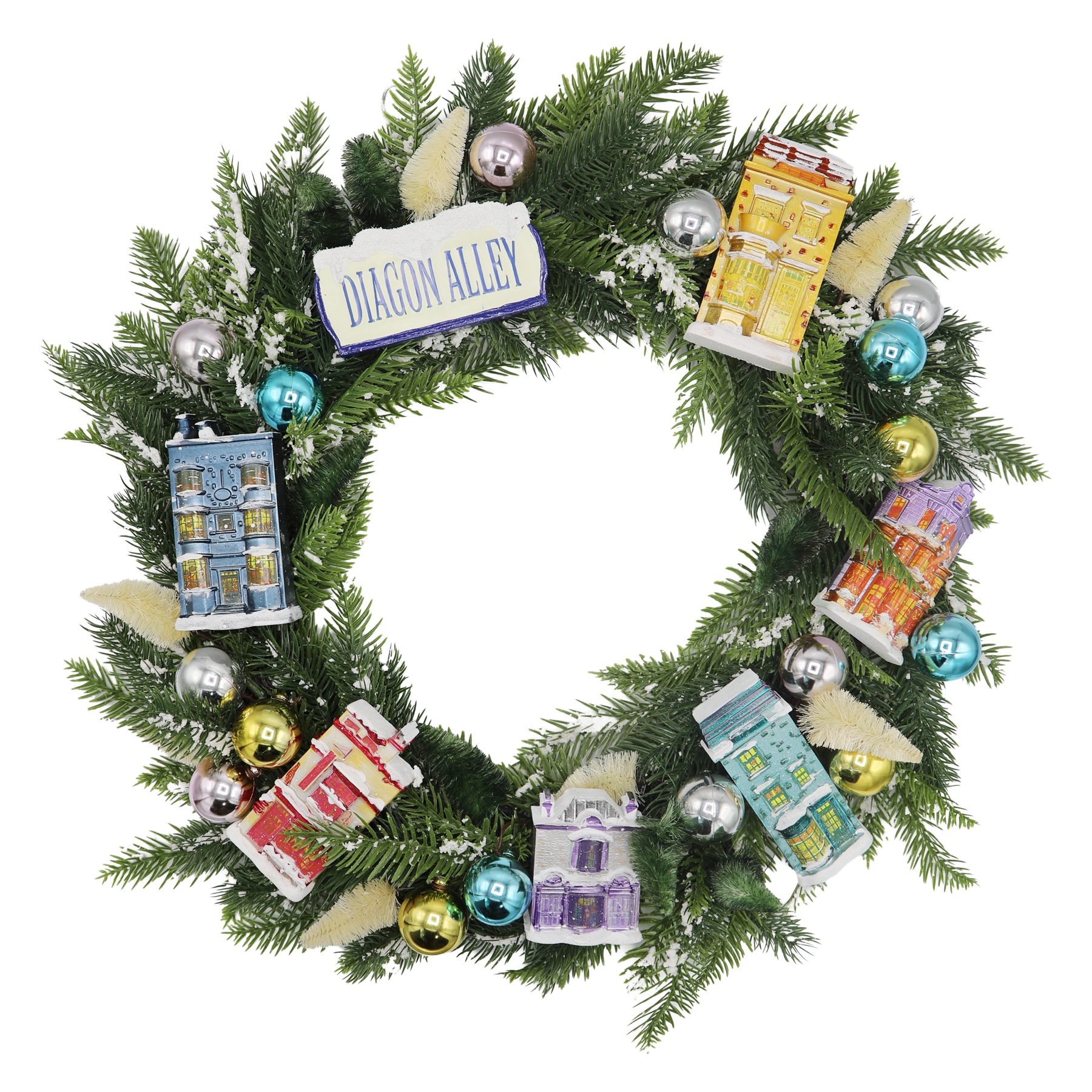 Diagon Alley Christmas Wreath