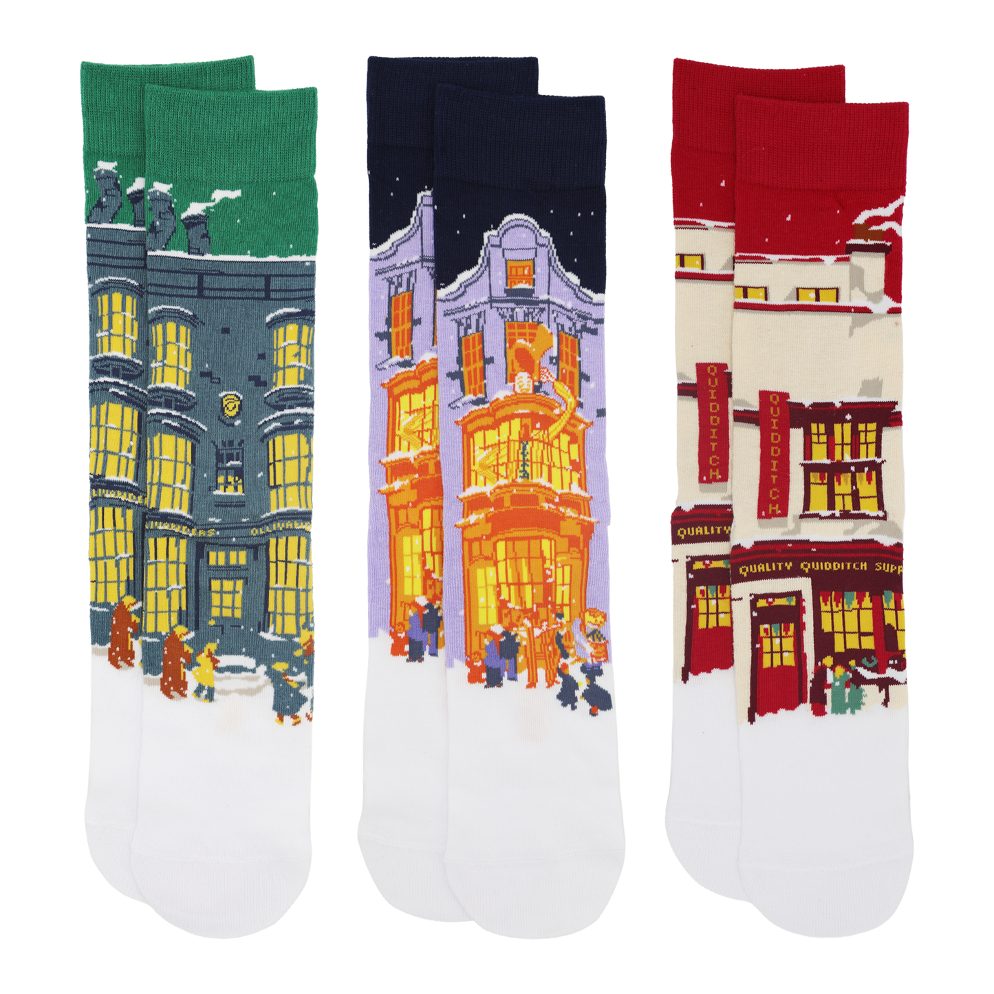 Diagon Alley Christmas 3-Pack Socks