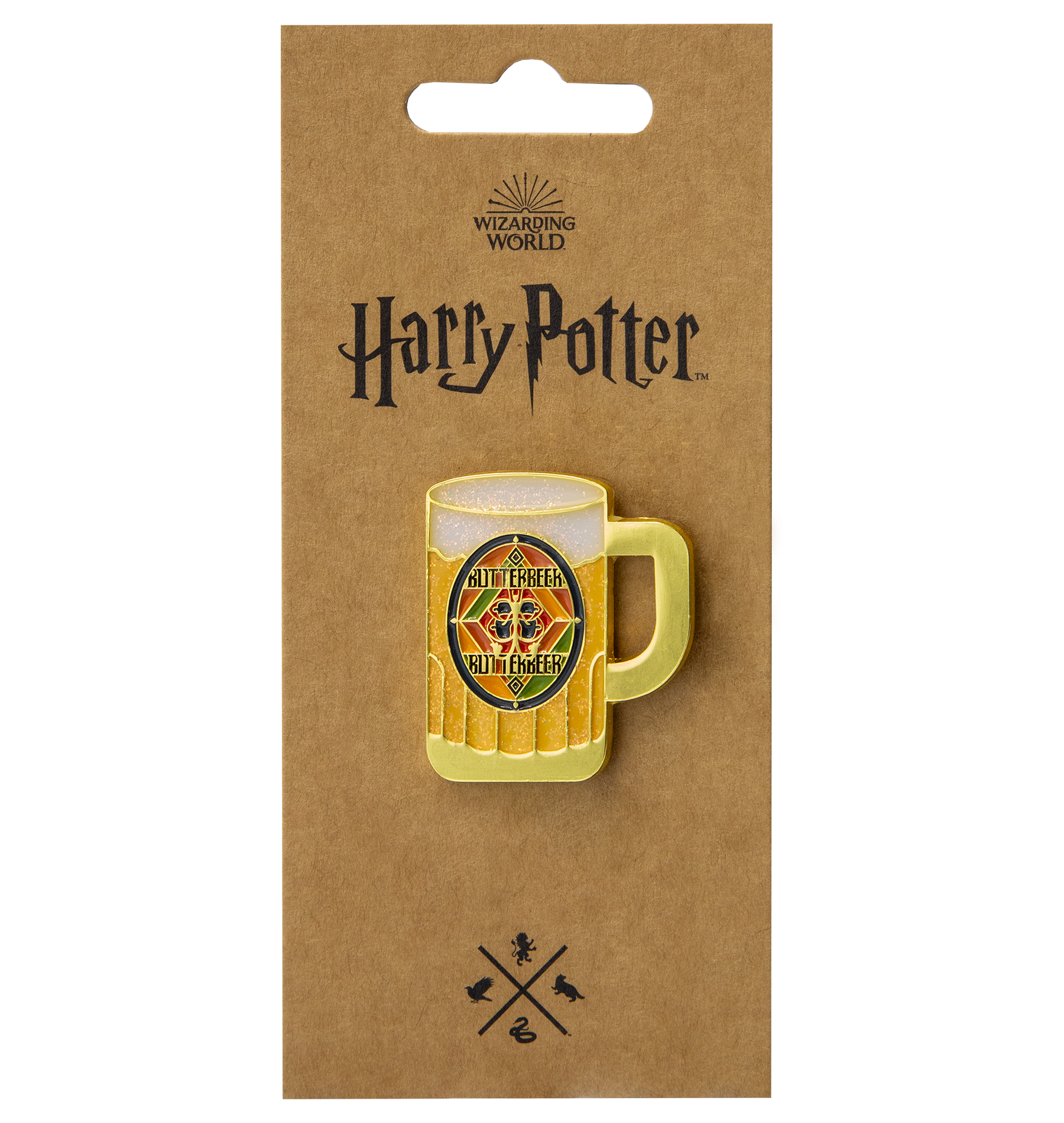 Butterbeer Glitter Enamel Pin