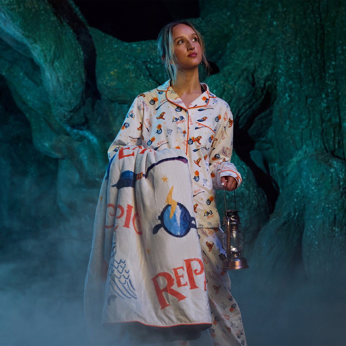 Lumos Nox Pajama Set and Throw Blanket