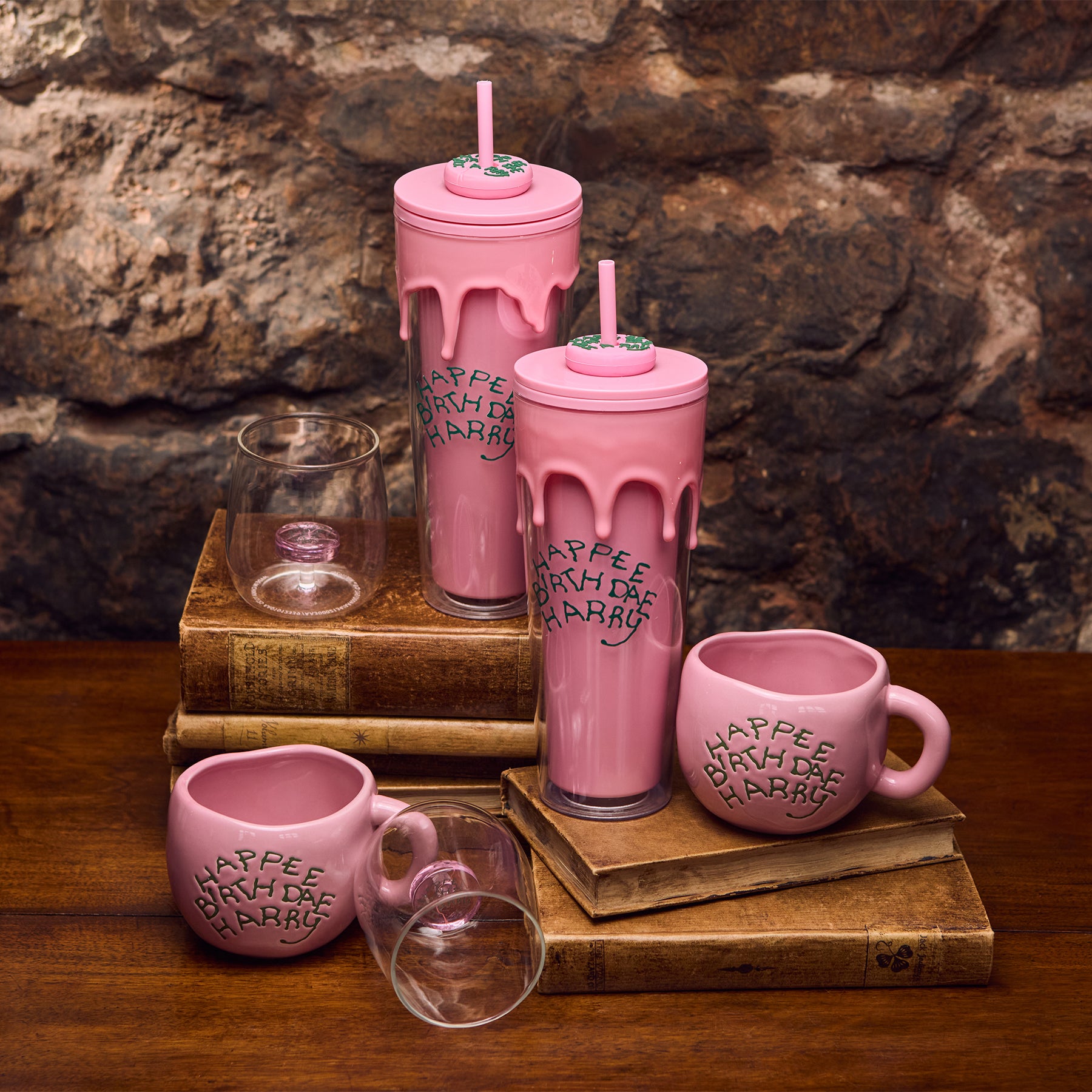 Harry Potter HAPPEE BIRTHDAE タンブラー Happee Birthdae Cup & Straw