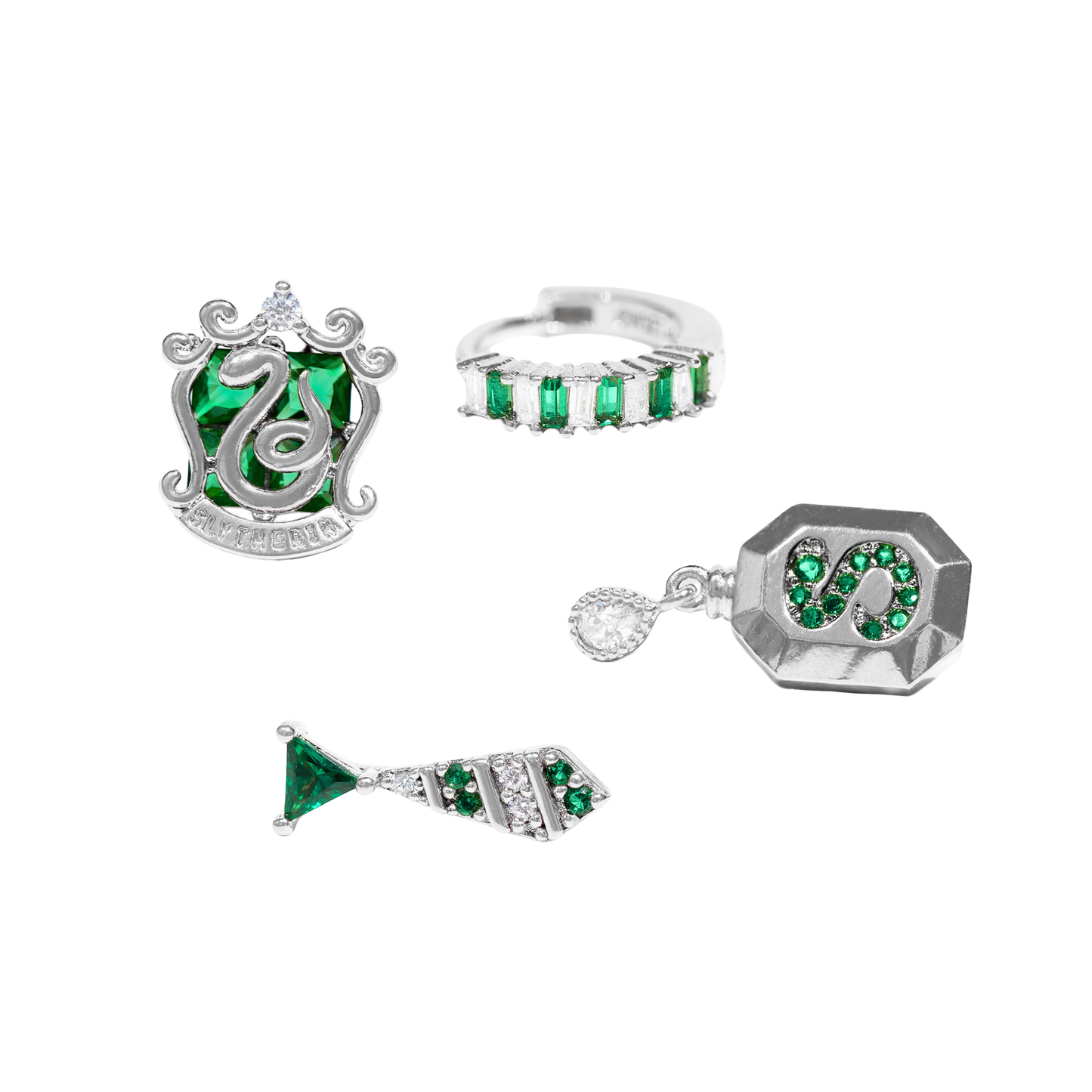 Girls Crew Slytherin House Earring Set
