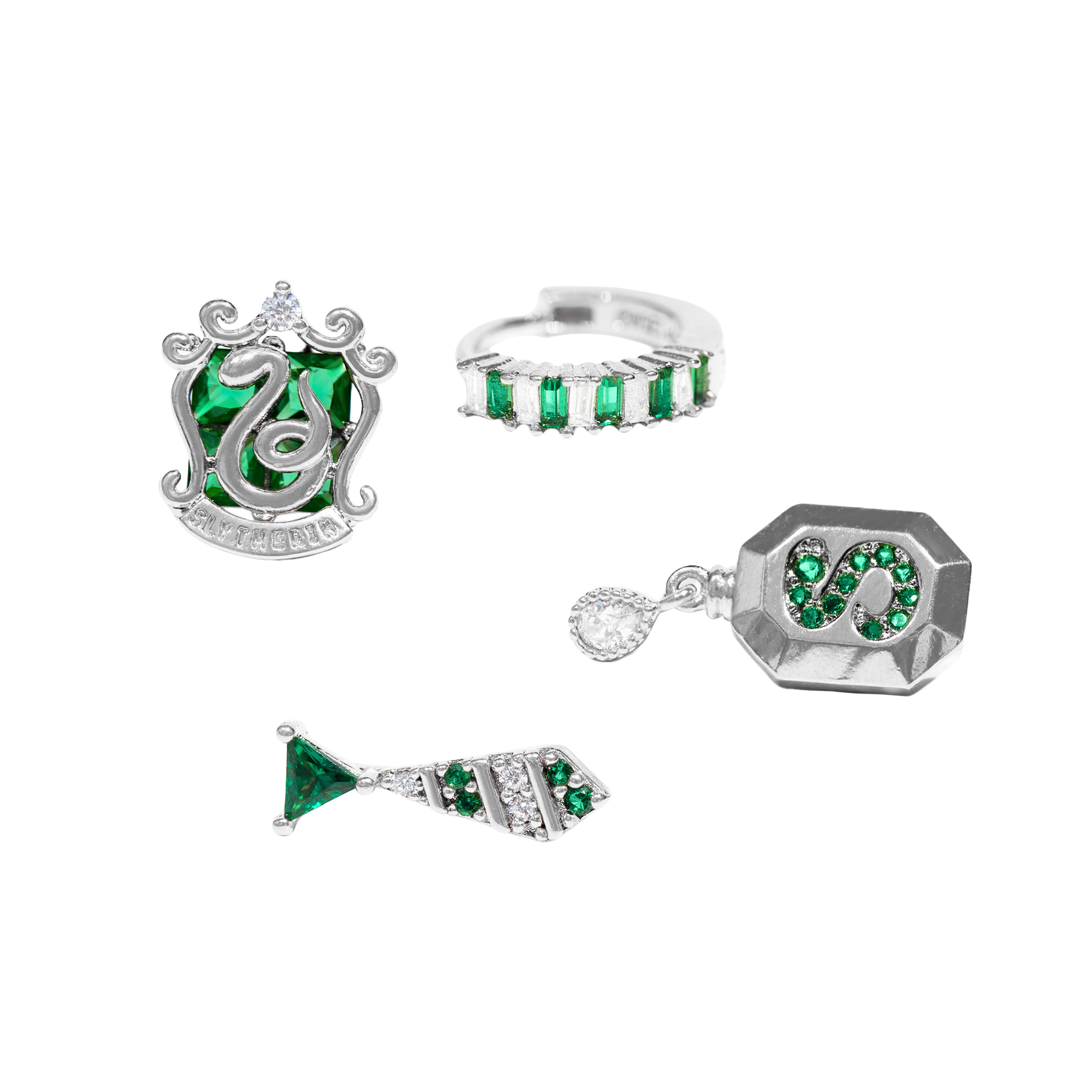Girls Crew Slytherin House Earring Set