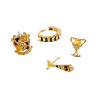 Girls Crew Hufflepuff House Earring Set