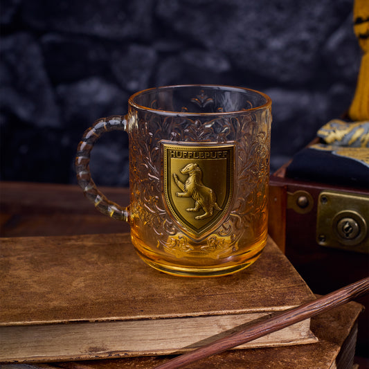 House Mascot Hufflepuff Glass Mug