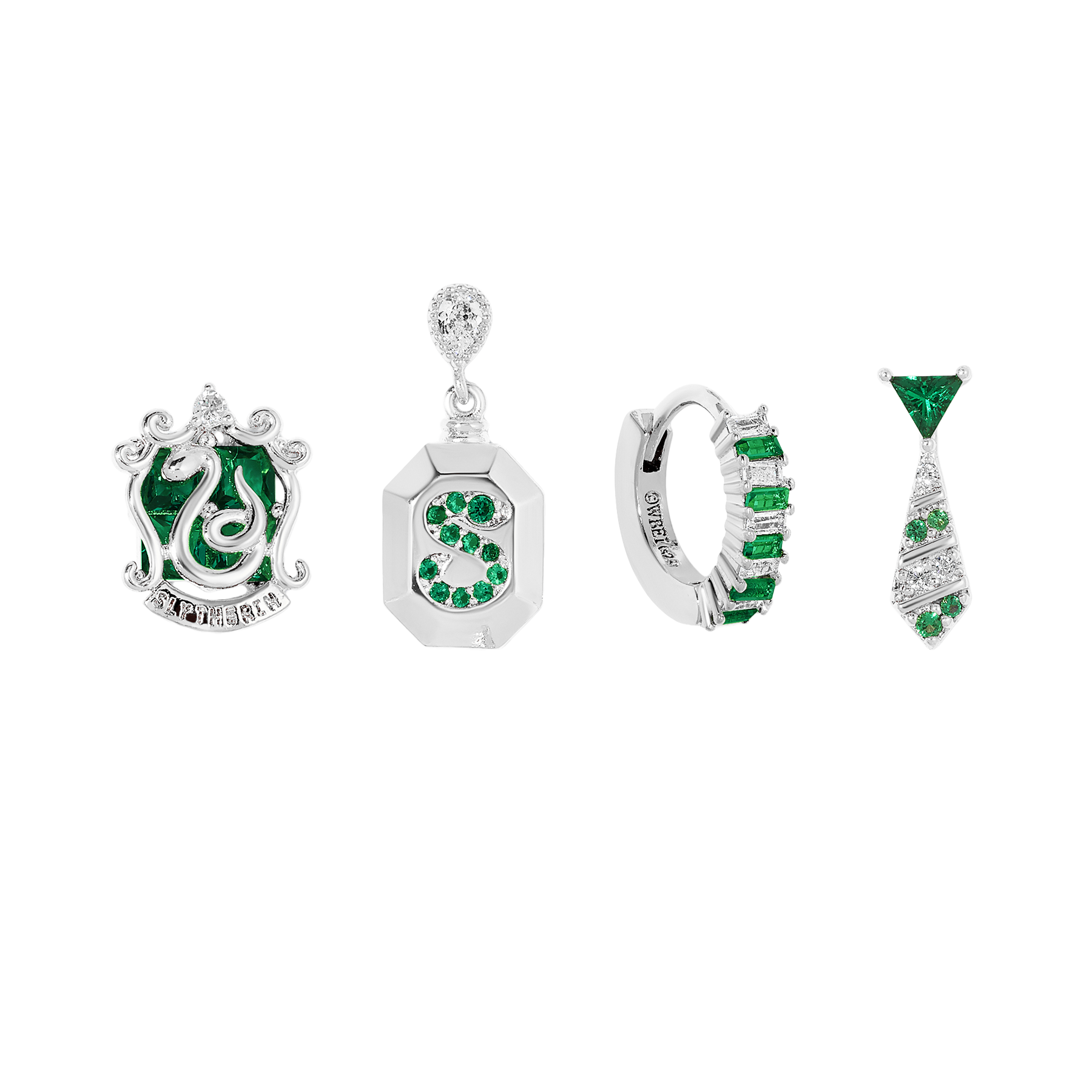 Girls Crew Slytherin House Earring Set