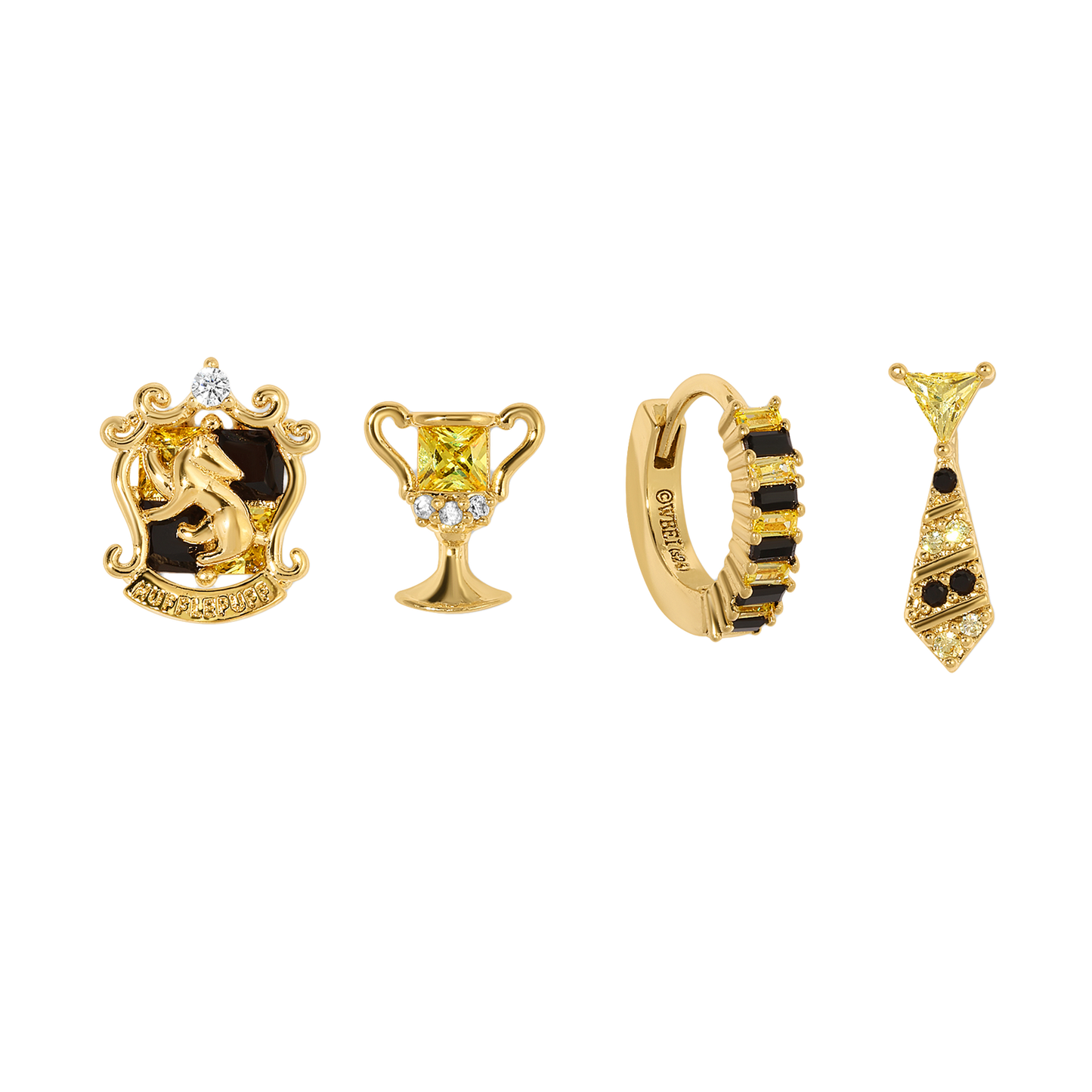 Girls Crew Hufflepuff House Earring Set