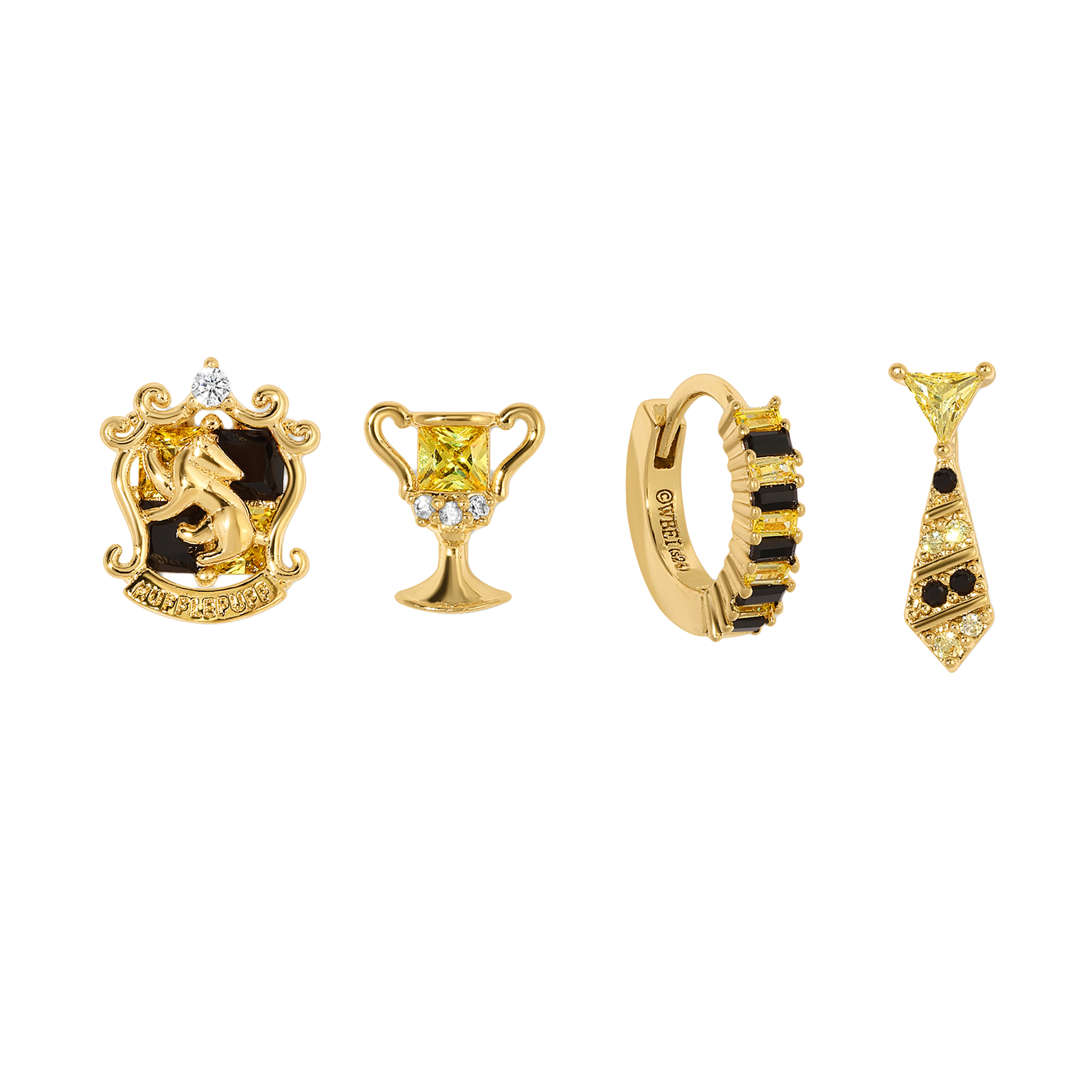 Girls Crew Hufflepuff House Earring Set