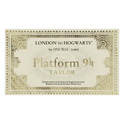 Personalized Hogwarts Express Ticket