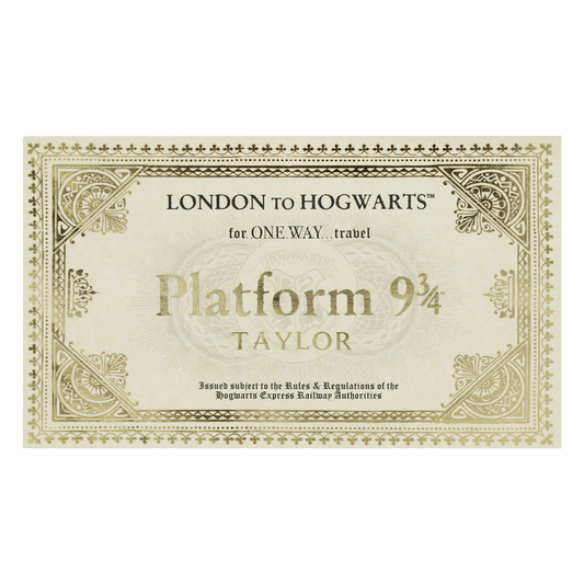 Personalized Hogwarts Express Ticket