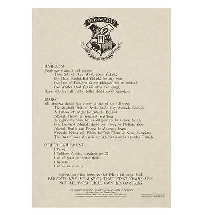 Personalized Hogwarts Acceptance Letter