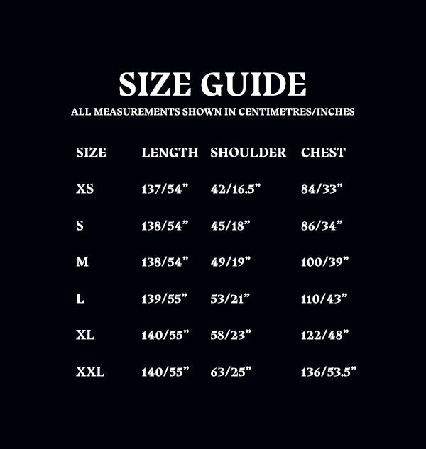 Robe Size Guide