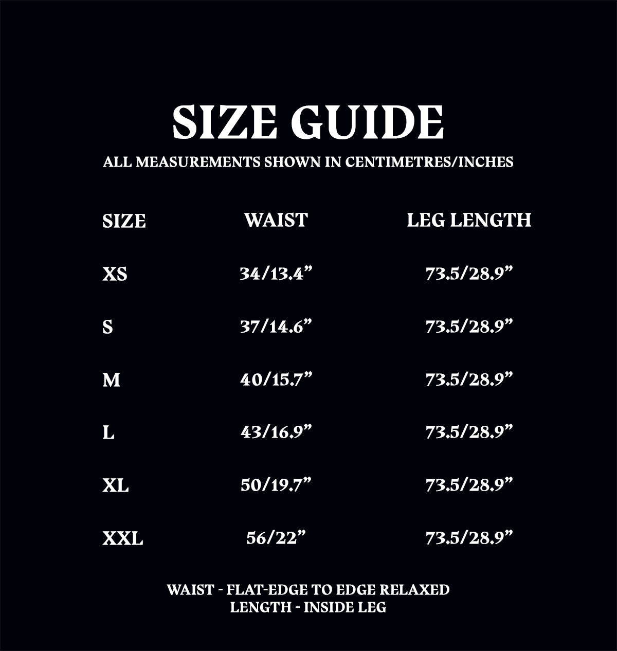 Snow Globe Lounge Bottom Size Guide