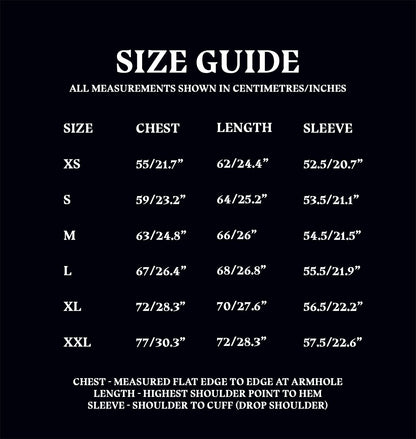 Snow Globe Lounge Top Size Guide