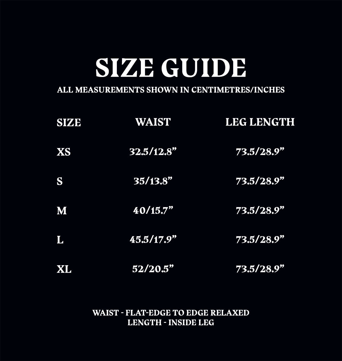 Hooded Lounge Bottom Size Guide