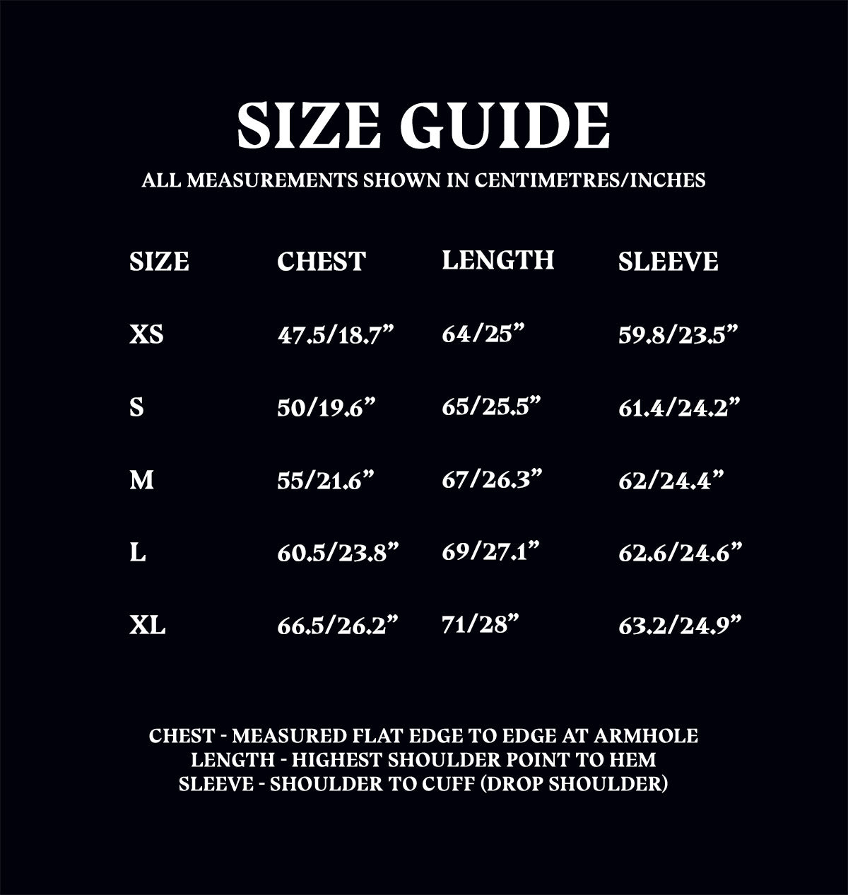 Hooded Lounge Top Size Guide