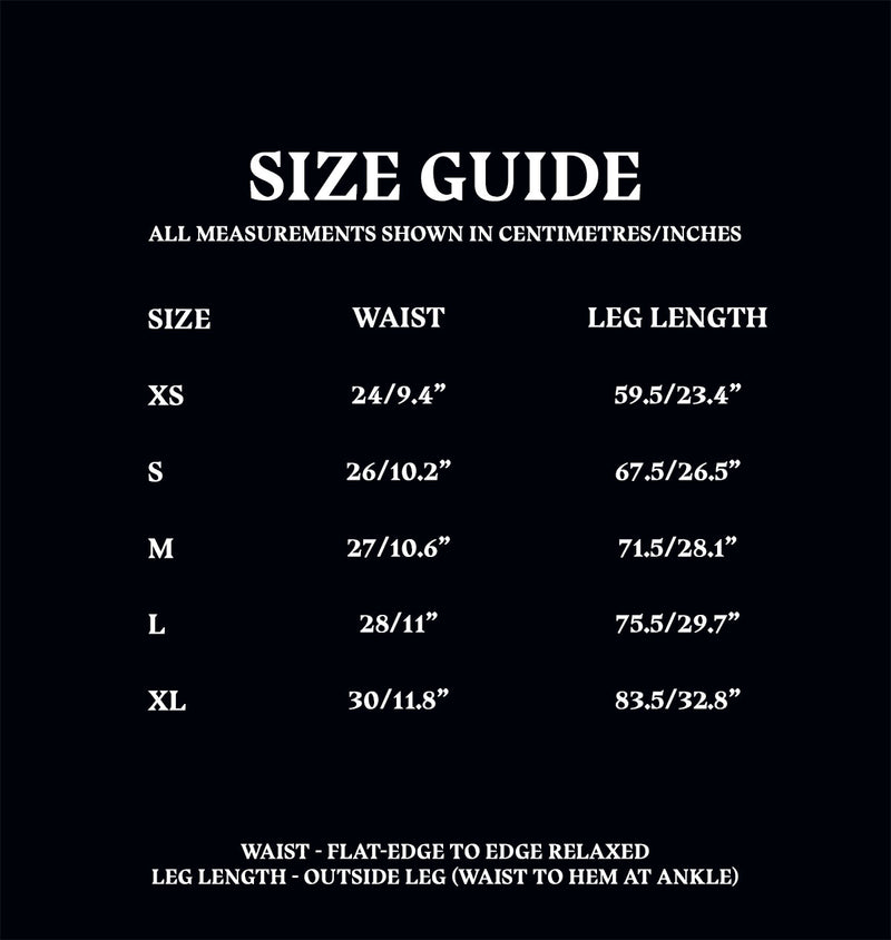 Kids Pajama Bottoms Size Guide