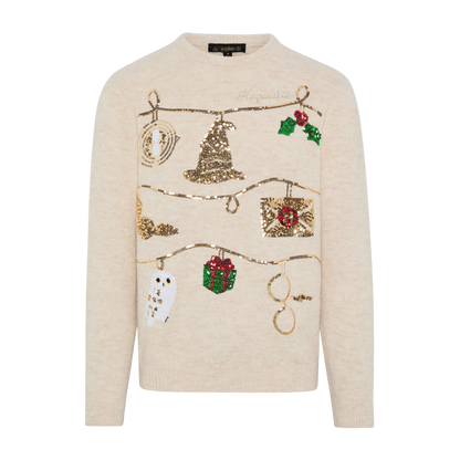Hogwarts Christmas Sequin Knitted Sweater