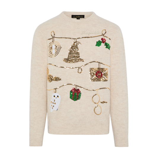 Hogwarts Christmas Sequin Knitted Sweater