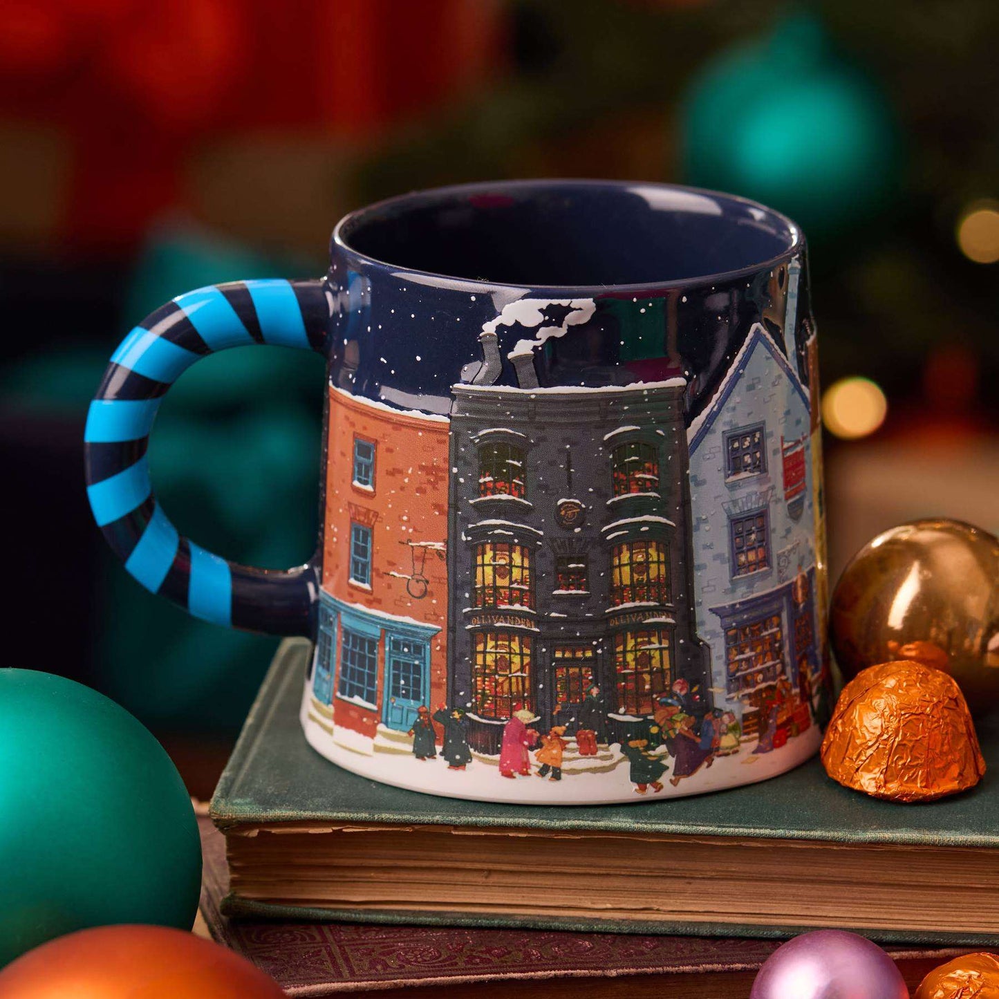 Diagon Alley Christmas Blue Mug