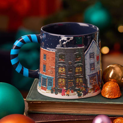 Diagon Alley Christmas Blue Mug