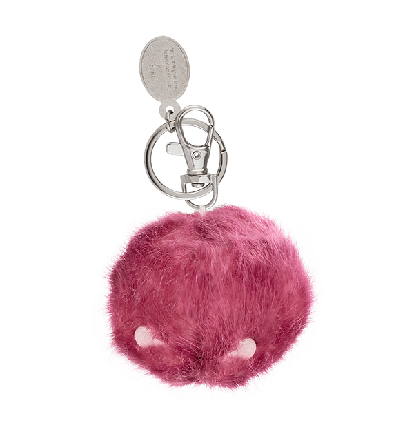 Pink Pygmy Puff Keyring